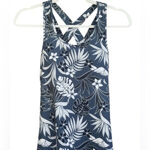 KYODAN Floral Print Athletic Sun Dress With Zippered Pockets Size XS
